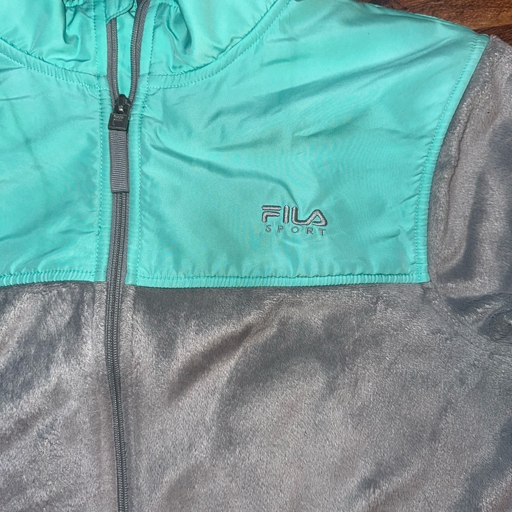 Fila Women's Sweater - Mint and Gray - Picture 3 of 8